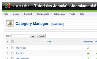 ¿Cómo crear una categoría en Joomla! 1.5?